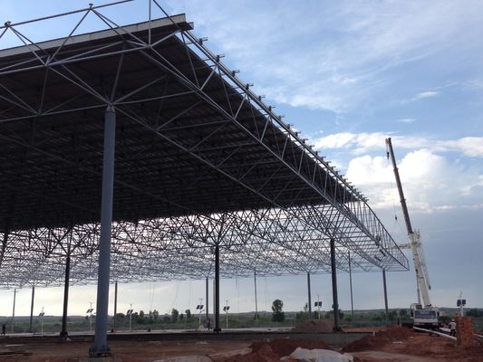 সার্ভিস স্টেশনগুলির জন্য হালকা ইস্পাতের কাঠামো দিয়ে প্রিফ্যাব্রিকেটেড কাঠামো।