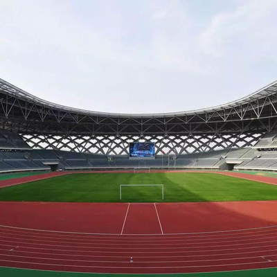 Q235 বাঁকা ইস্পাত ছাদ ট্রাস ঢেউতোলা ধাতু ছাদ trusses স্থিতিশীল সবুজ