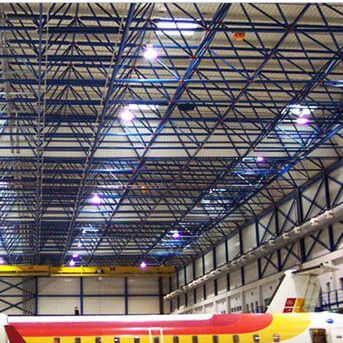 Q235B ইস্পাতের প্রিফ্যাব্রিকেটেড স্পেসিয়েল স্ট্রাকচার, ডার্ক গ্রে দেওয়ালযুক্ত GB, প্যারাহ্যাঙ্গার