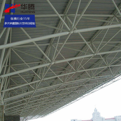Prefab Steel Space Frame with 15-21 Days Delivery Customized Size and Sound Insulated for Stadium Roof Structure