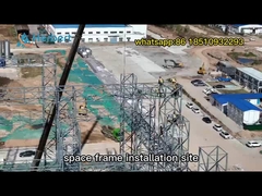 লং স্প্যান প্রিফ্যাব স্টিল স্পেস ফ্রেম ছাদ কাঠামো 0.8 মিমি হালকা ছাদ